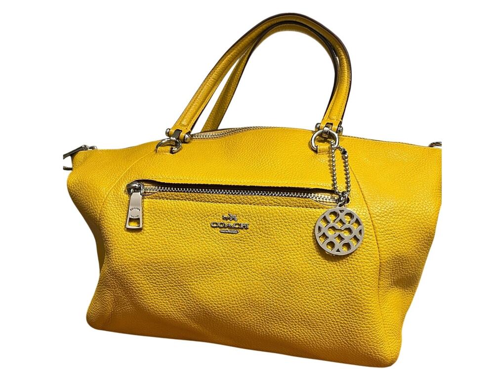 COACH 2WAY Leather Tote Bag Shoulder Bag with Crossbody strap